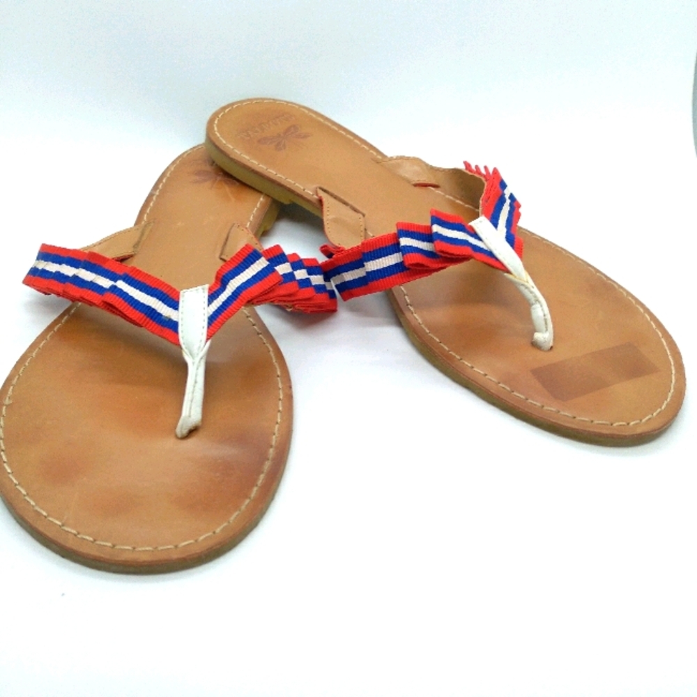Talbots ruffled flip flop sandals